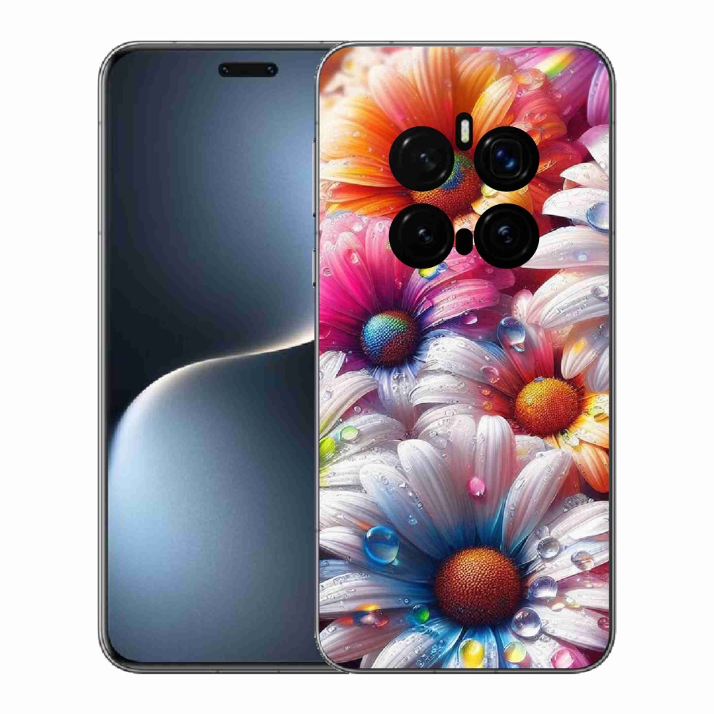Gélový kryt mmCase na Honor Magic 7 Pro 5G - farebné margaréty