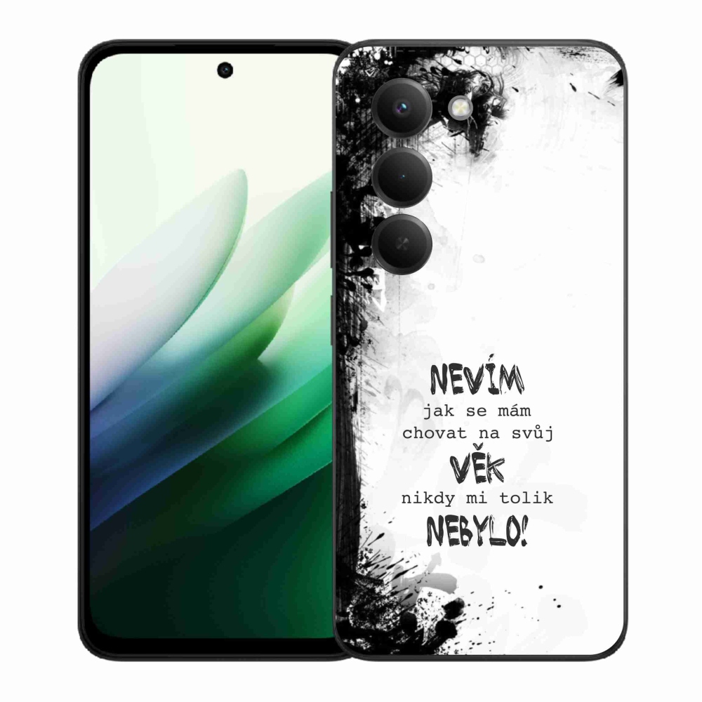 Gélový kryt mmCase na Xiaomi Redmi 15 5G (169mm) - vtipný text 14 biele pozadie