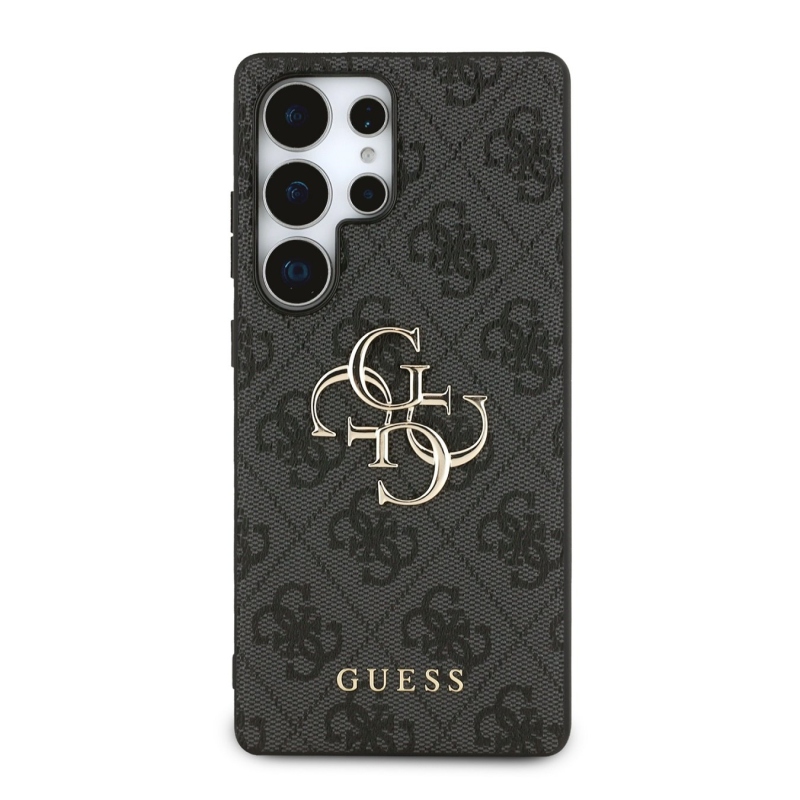 Guess PU 4G Metal Logo Zadný Kryt pre Samsung Galaxy S25 Ultra Grey