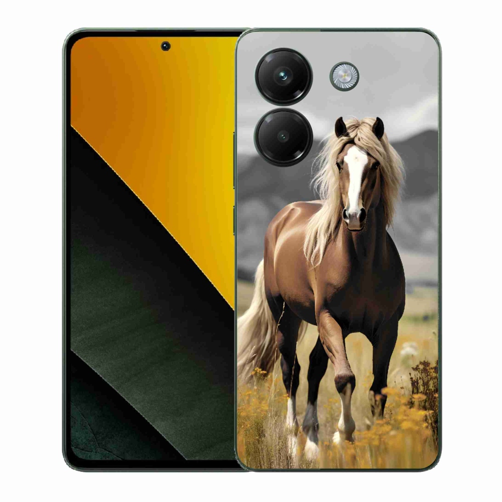 Gélový kryt mmCase na Xiaomi Poco M7 Pro 5G - hnedý kôň 1