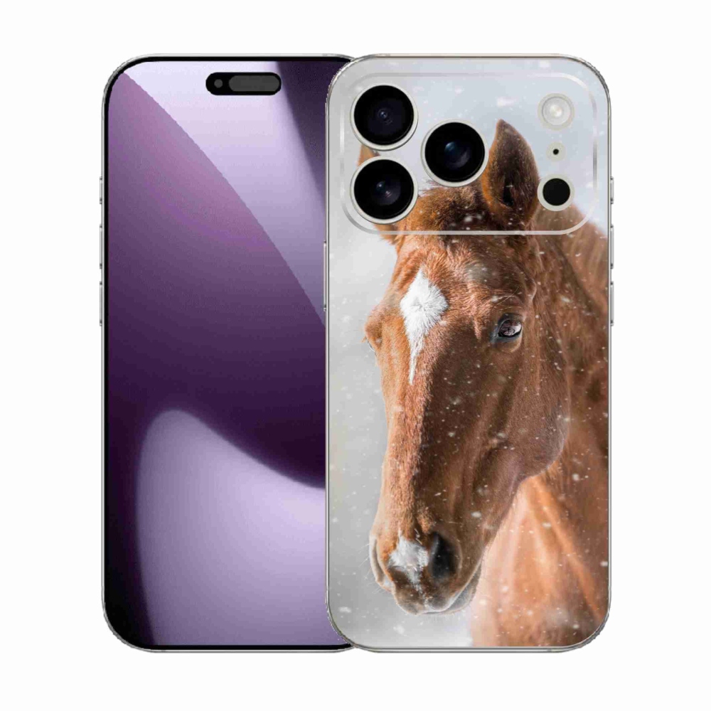 Gélový kryt mmCase na iPhone 17 Pro - hnedý kôň 2