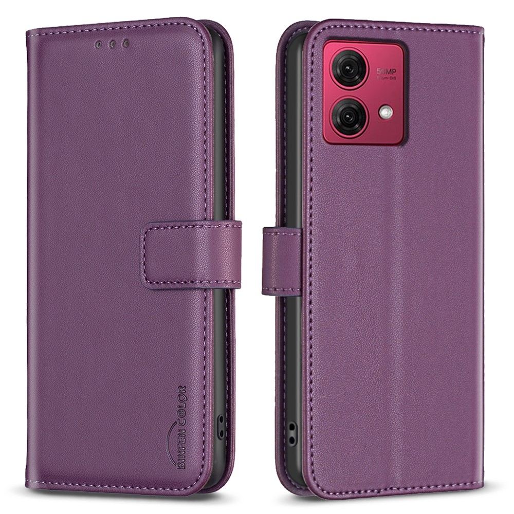 BNF knižkové púzdro na Motorola Moto G84 5G - tmavofialové