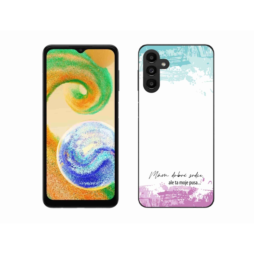 Gélový kryt mmCase na Samsung Galaxy A04s (164.7x76.7x9.1mm) - vtipný text 3 biele pozadie