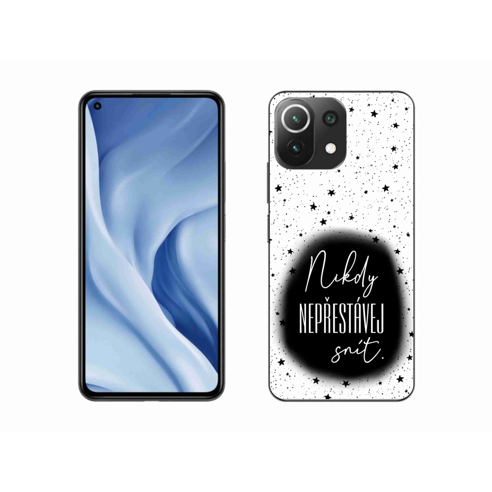 Gélový kryt mmCase na Xiaomi 11 Lite 5G NE - citát 1 čiernobiele pozadie