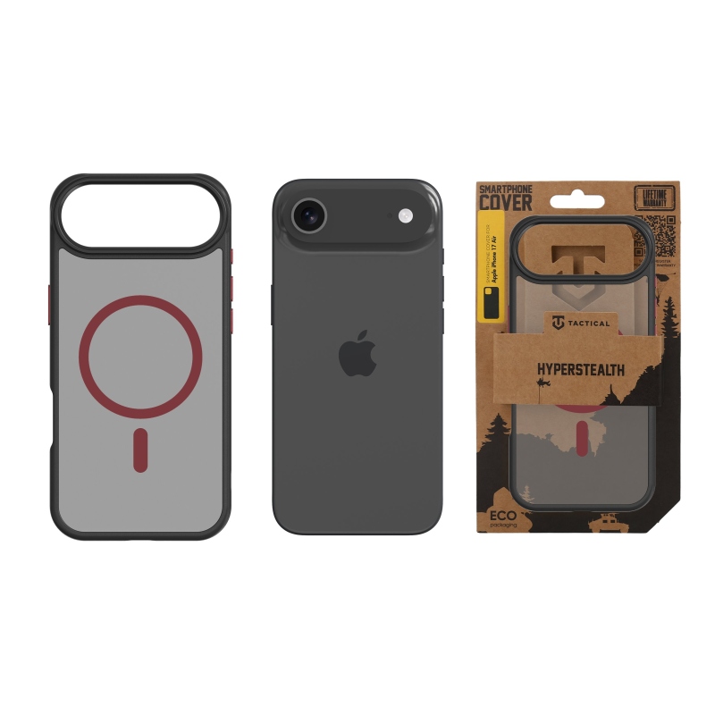 Taktický kryt MagForce Hyperstealth 2.0 pre iPhone 17 Air Black/Red