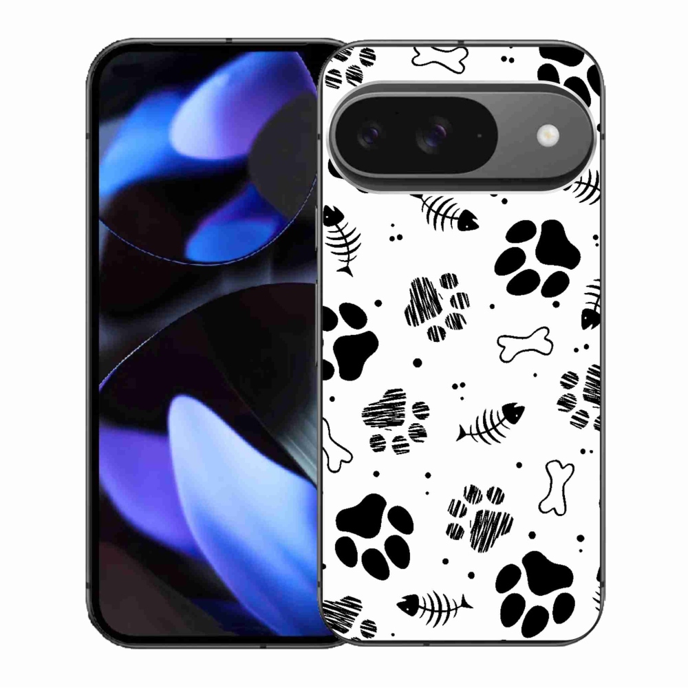 Gélový kryt mmCase na Google Pixel 9/9 Pro - psie labky 1