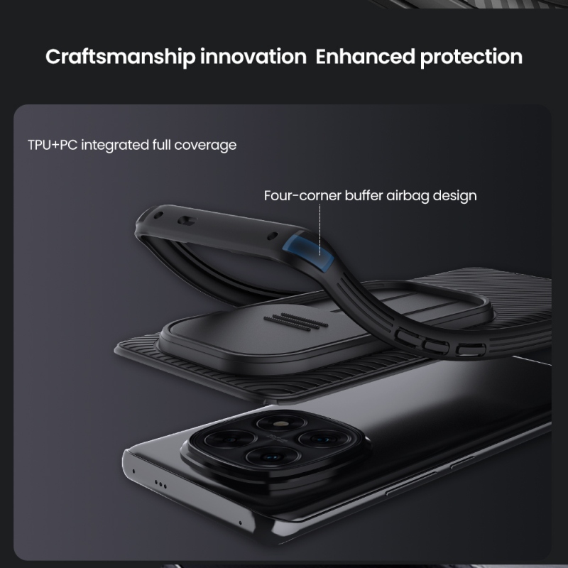 Nillkin CamShield PRO Zadný Kryt pre Xiaomi Redmi Note 14 Pro+ 5G Dark Green