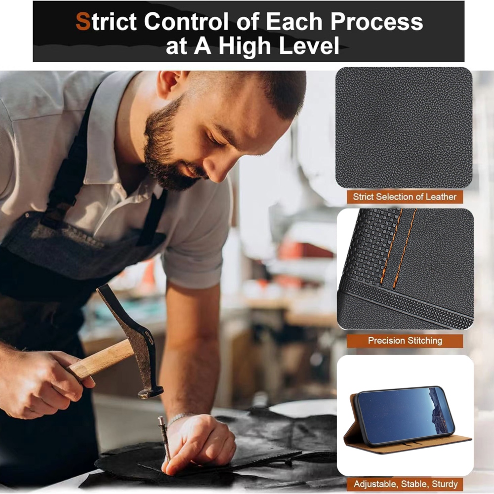 L-Shaped knižkové puzdro na Xiaomi 17 Ultra - čierne