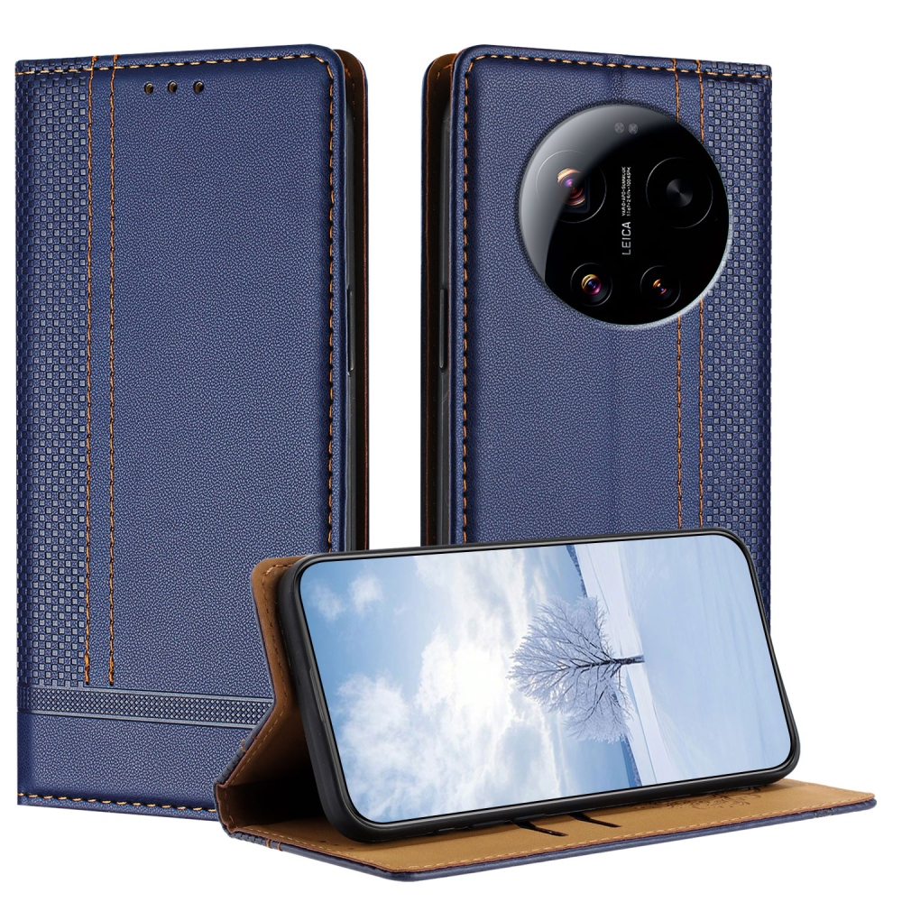 L-Shaped knižkové puzdro na Xiaomi 17 Ultra - modré