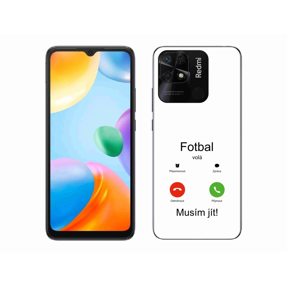 Gélový kryt mmCase na Xiaomi Redmi 10C - futbal volá biele pozadie