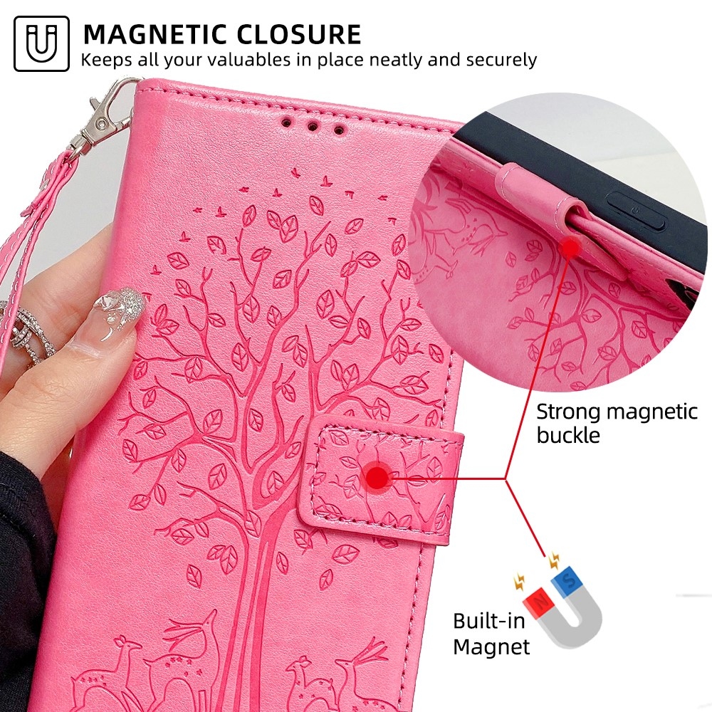 Tree knižkové puzdro na Huawei Pura 70 Ultra - ružové