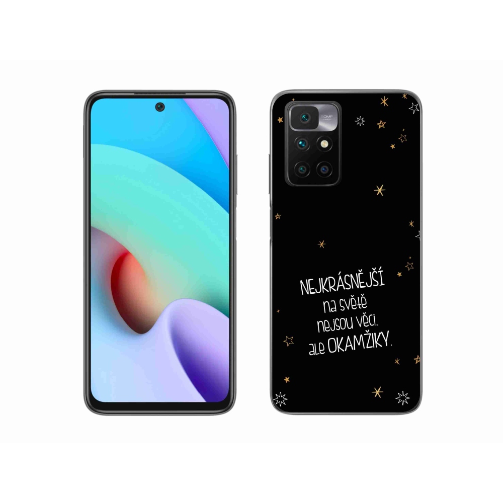 Gélový kryt mmCase na Xiaomi Redmi 10/Redmi 10 (2022) - citát 4 čierne pozadie
