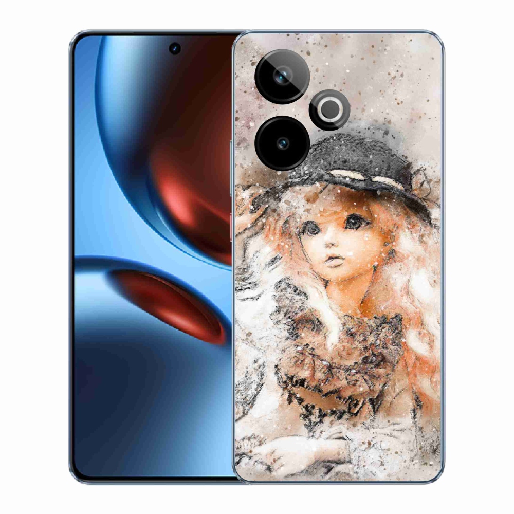 Gélový kryt mmCase na Realme GT 7 5G/GT 7T 5G - dievčatko s klobúkom