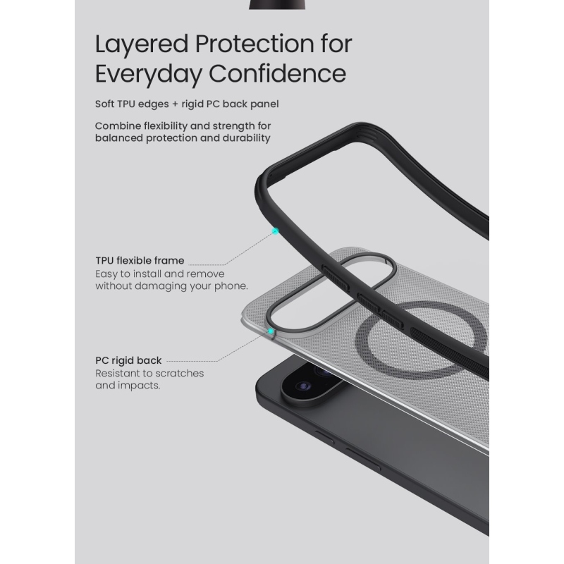 Nillkin Super Frosted PRO Magnetic zadný kryt pre Google Pixel 11 Pro XL, čierny