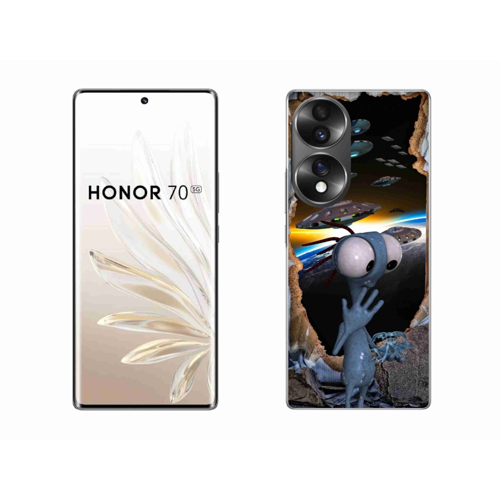 Gélový kryt mmCase na Honor 70 - mimozemšťan