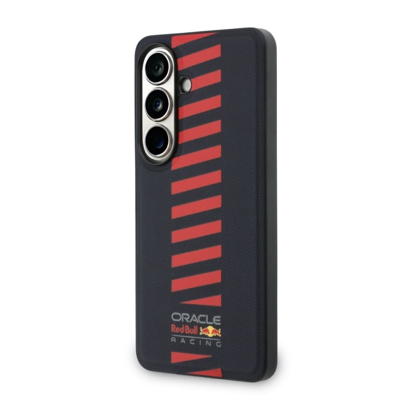 Red Bull PU kožený sieťovaný zadný kryt Powerbar s magnetom pre Samsung Galaxy S26 Navy