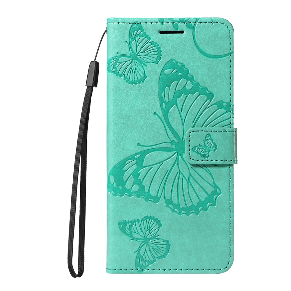 Big Butterfly knižkové púzdro na Xiaomi Redmi 15C 4G/5G (173mm) - modrozelené
