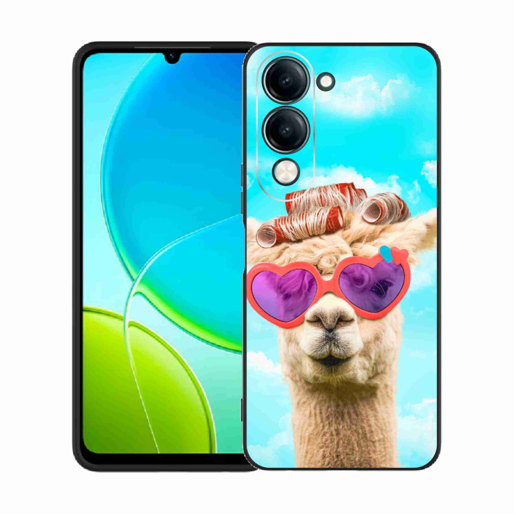 Gélový kryt mmCase na Vivo Y29s 5G - lama s okuliarmi