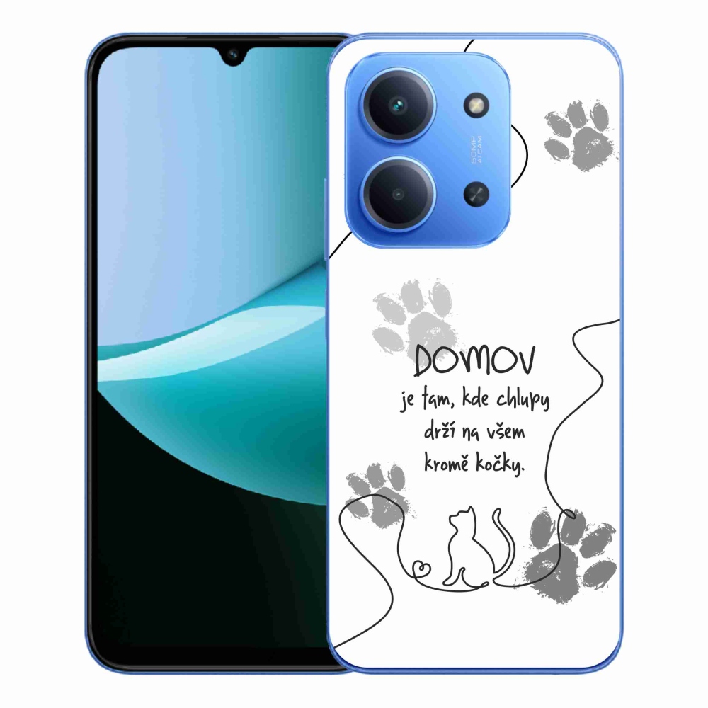 Gélový kryt mmCase na Xiaomi Redmi 15C 4G/5G (173mm) - mačacie motív biele pozadie