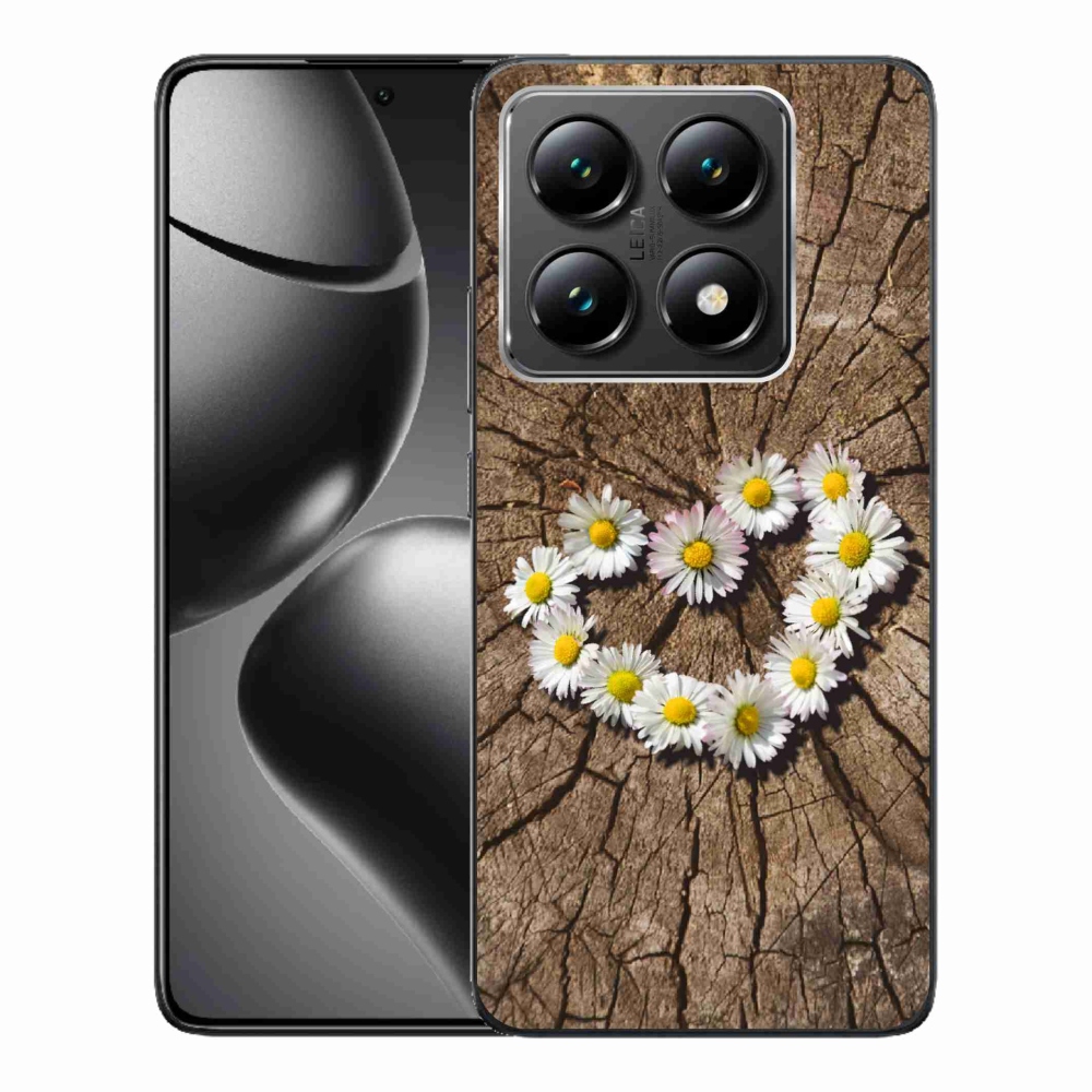 Gélový kryt mmCase na Xiaomi 14T - srdce z margaréty
