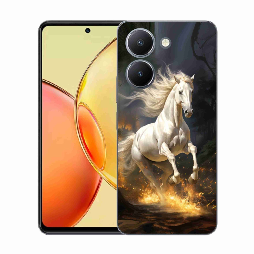 Gélový kryt mmCase na Vivo Y36 - biely kôň 2