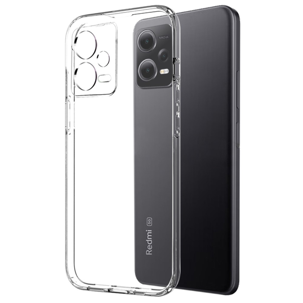 NORTHJO priehľadný gélový obal + tvrdené sklo na Xiaomi Redmi Note 12 Pro+ 5G - priehľadný