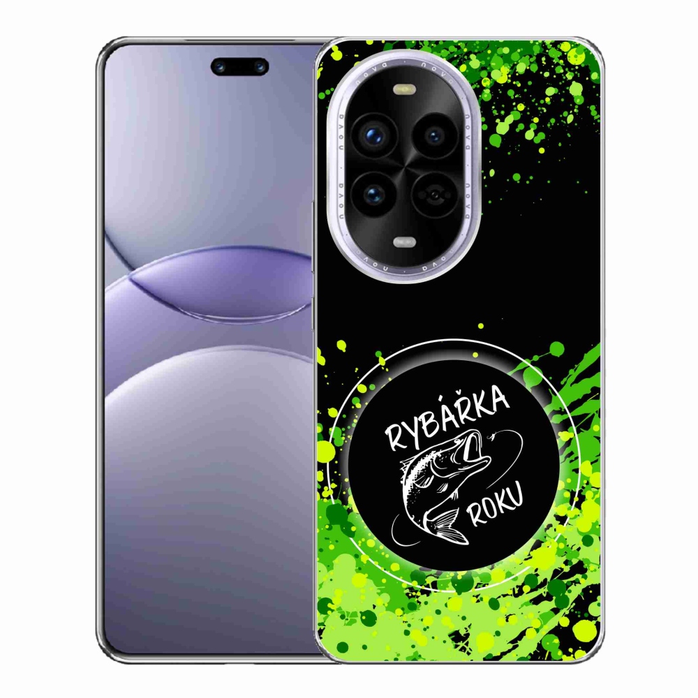 Gélový kryt mmCase na Huawei Nova 13 Pro 5G - rybárka roku čierne pozadie