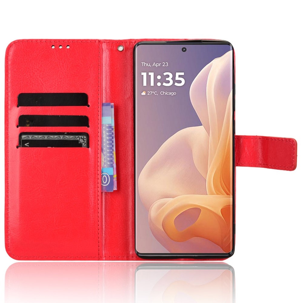 Crazy knižkové púzdro na Motorola Moto G85 5G - červené