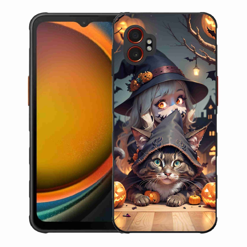 Gélový kryt mmCase na Samsung Galaxy Xcover 7 Pro - čarodejnica s mačkou
