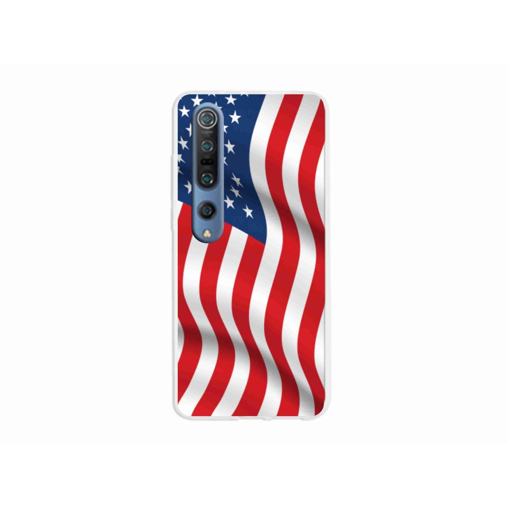 Gélový kryt mmCase na mobil Xiaomi Mi 10 Pro - USA vlajka