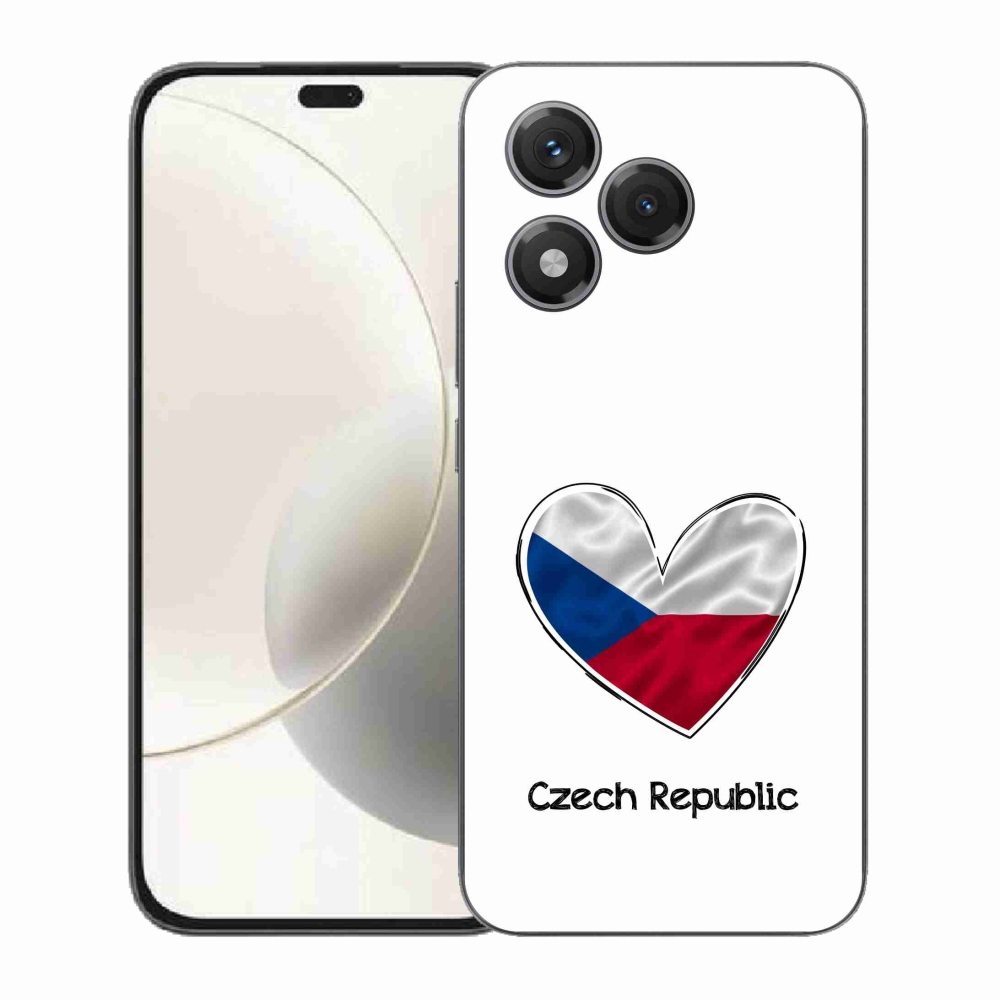 Gélový kryt mmCase na Honor 400 Lite - vlajka srdca biele pozadie