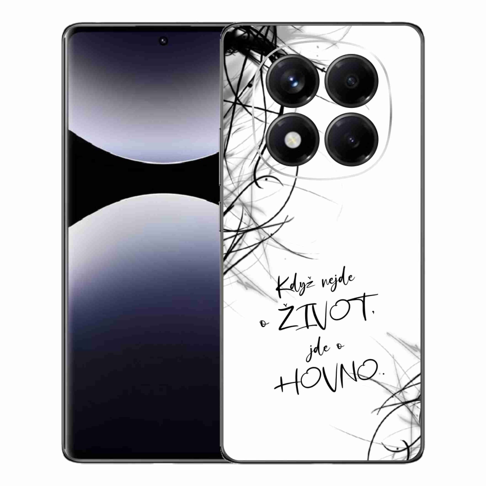 Gélový kryt mmCase na Xiaomi Redmi Note 14 Pro - vtipný text 16 biele pozadie