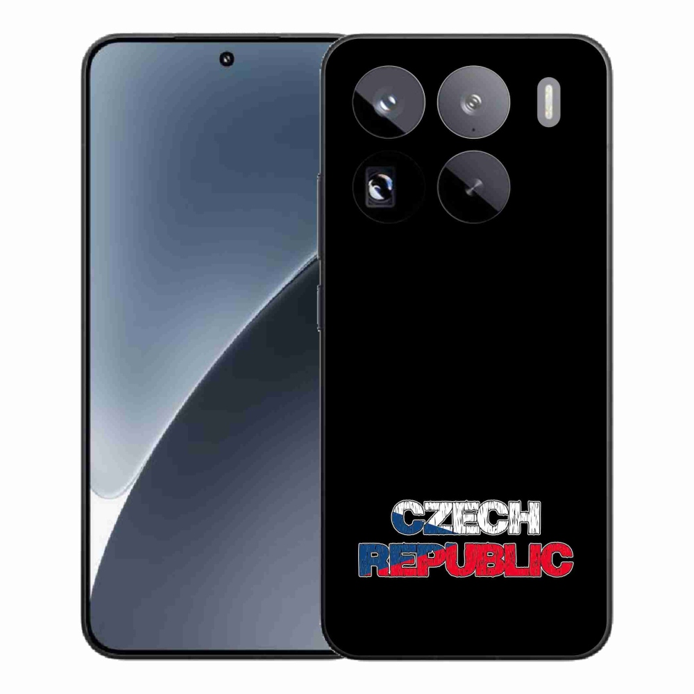 Gélový kryt mmCase na Xiaomi 15 Pro - Czech Republic čierne pozadie