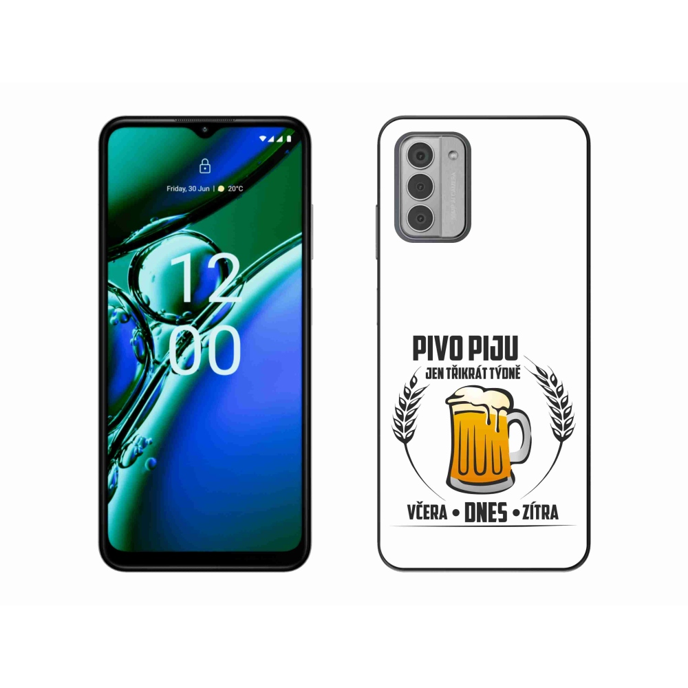 Gélový kryt mmCase na Nokia G42 - pivný motív biele pozadie