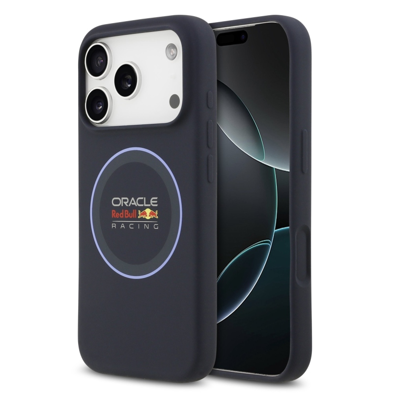 Red Bull Silikónový zadný kryt MagSafe Blue Ring pre iPhone 17 Pro Navy