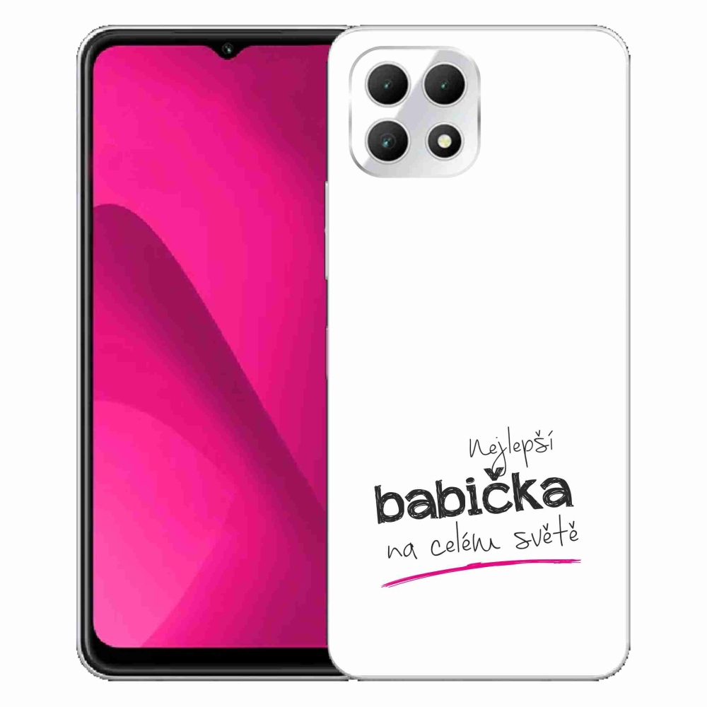 Gélový kryt mmCase na T-Mobile T Phone 2 - najlepšia babička 4 biele pozadie