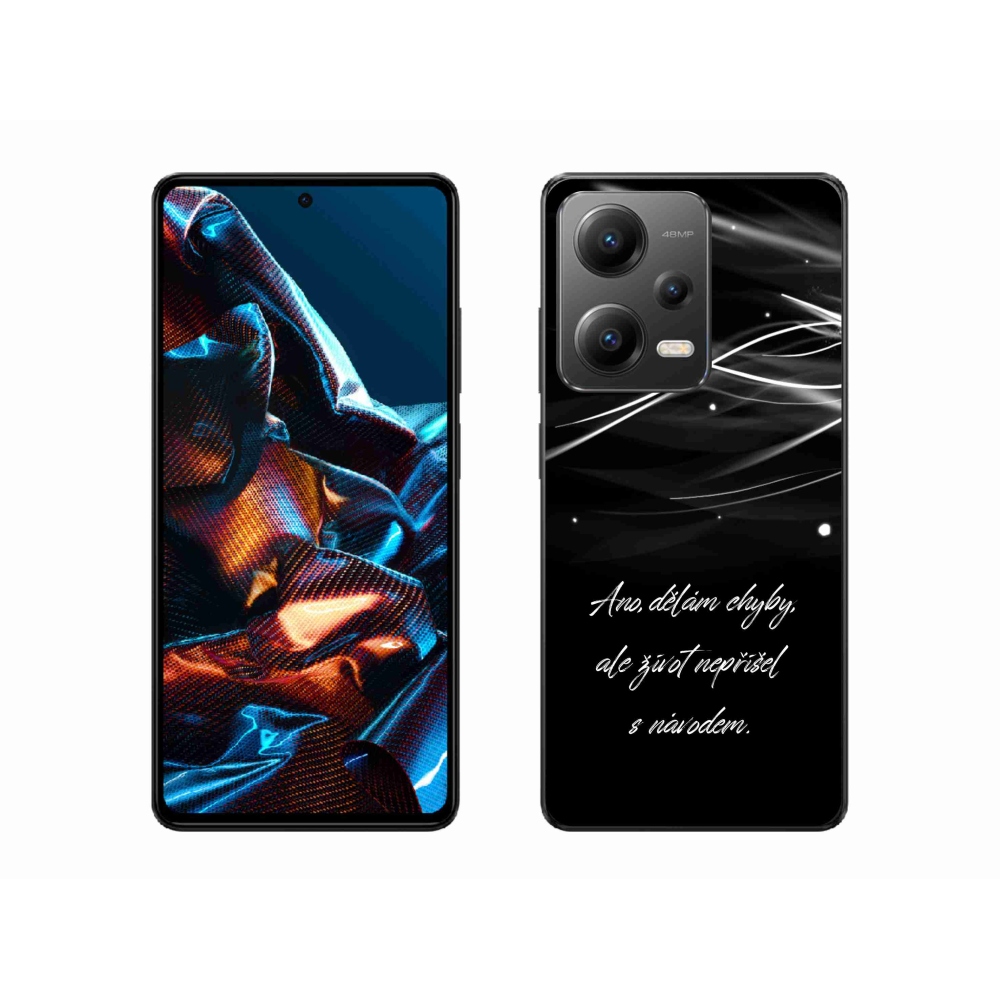 Gélový kryt mmCase na Xiaomi Redmi Note 12 Pro 5G - citát čierne pozadie