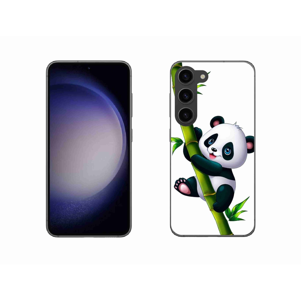 Gélový kryt mmCase na Samsung Galaxy S23 5G - panda na bambuse