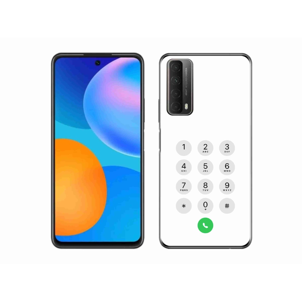 Gelový kryt mmCase na Huawei P Smart (2021) - bílý číselník