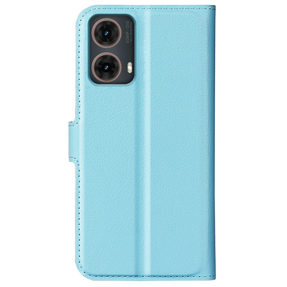 Litchi knižkové púzdro na Motorola Moto G85 5G - modré