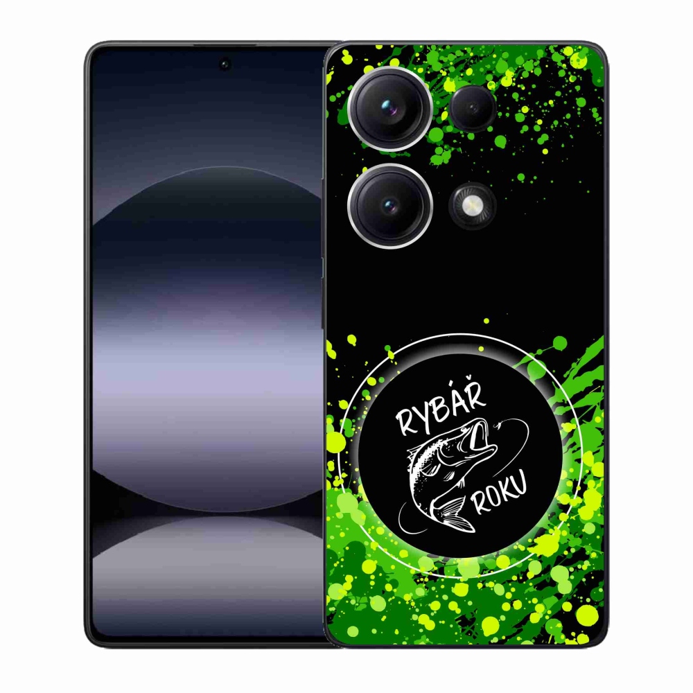 Gélový kryt mmCase na Xiaomi Redmi Note 14S - rybár roka čierne pozadie