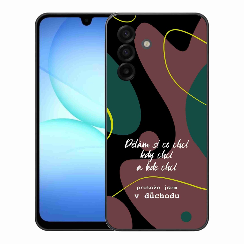Gélový kryt mmCase na Samsung Galaxy A17 4G/5G - vtipný text 10 čierne pozadie