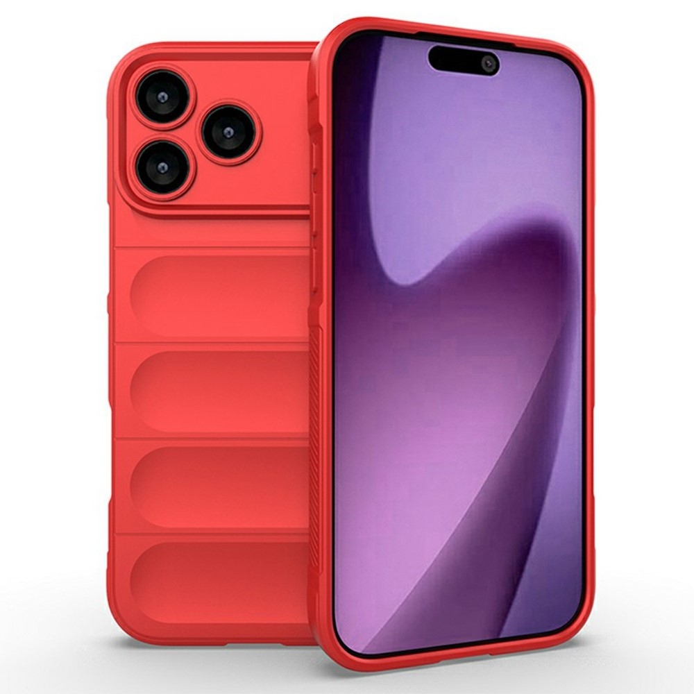 Rugg odolný gélový obal na iPhone 17 Pro Max - červený