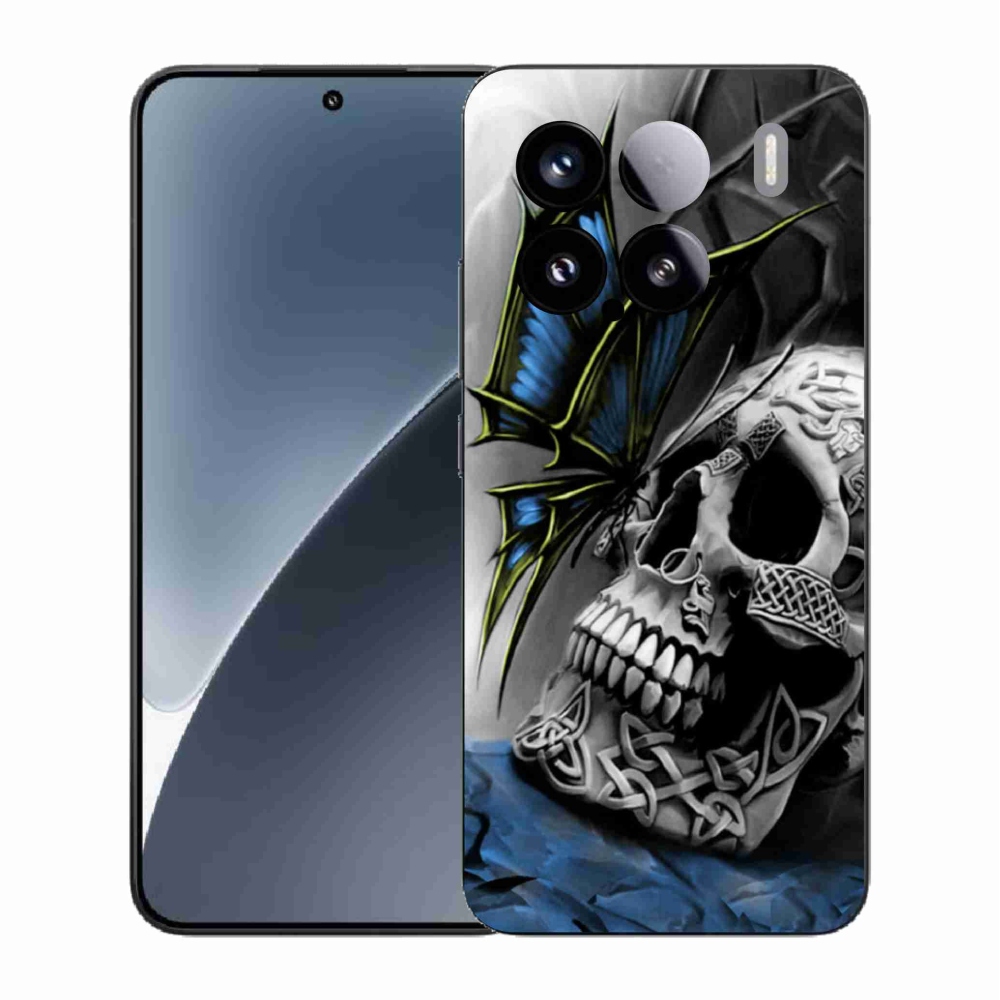 Gélový kryt mmCase na Xiaomi 15 - motýľ a lebka