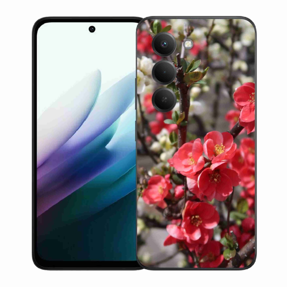 Gélový kryt mmCase na Xiaomi Redmi 15 4G/5G (171mm) - červené kvety