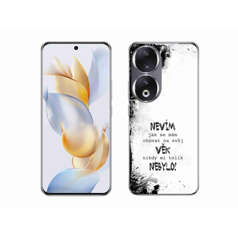 Gélový kryt mmCase na Honor 90 - vtipný text 14 biele pozadie