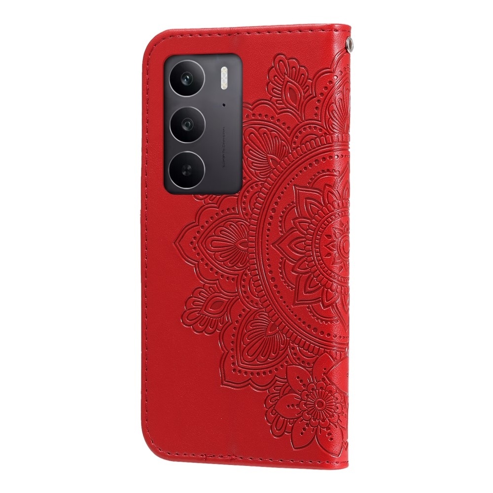 Mandala knižkové púzdro na Realme C75 - červené