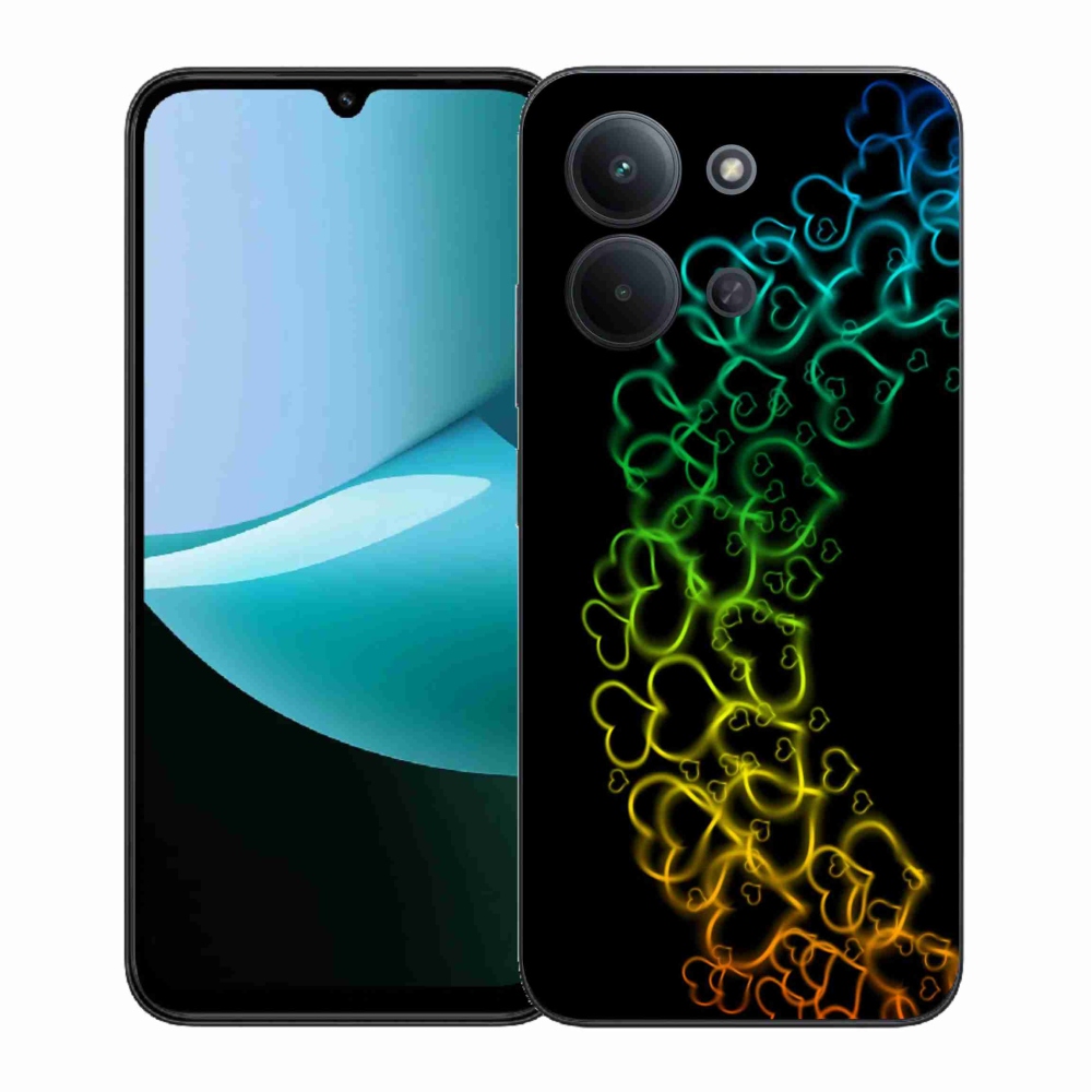 Gélový kryt mmCase na Xiaomi Redmi 15C 4G (171mm) / Poco C85 4G (171mm) - farebné srdiečka