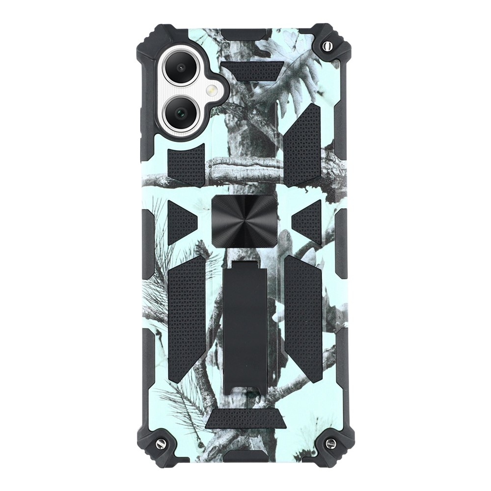 Camouflage odolný kryt na Samsung Galaxy A07 4G - svetlozelený