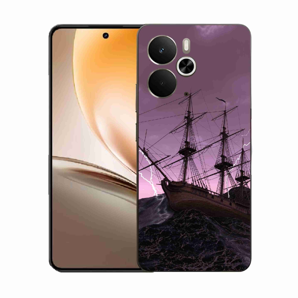 Gélový kryt mmCase na Realme 14 5G - loď v búrke